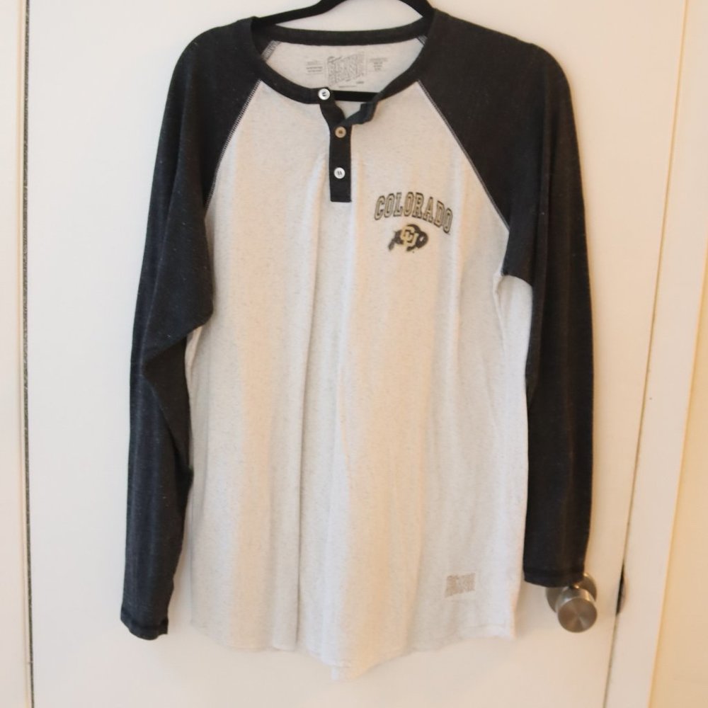 University of Colorado CU Buffs The Original Retro Brand Henley Shirt size large